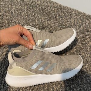Adidas Cloudfoam Beige Slip-On Shoes